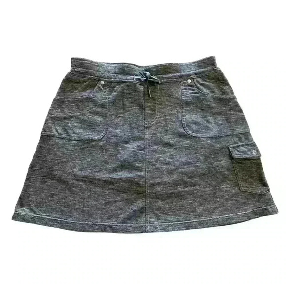 Kuhl Mova Knit Skort Space Dye Gray 5 Pocket Elastic Waist - Picture 3 of 9